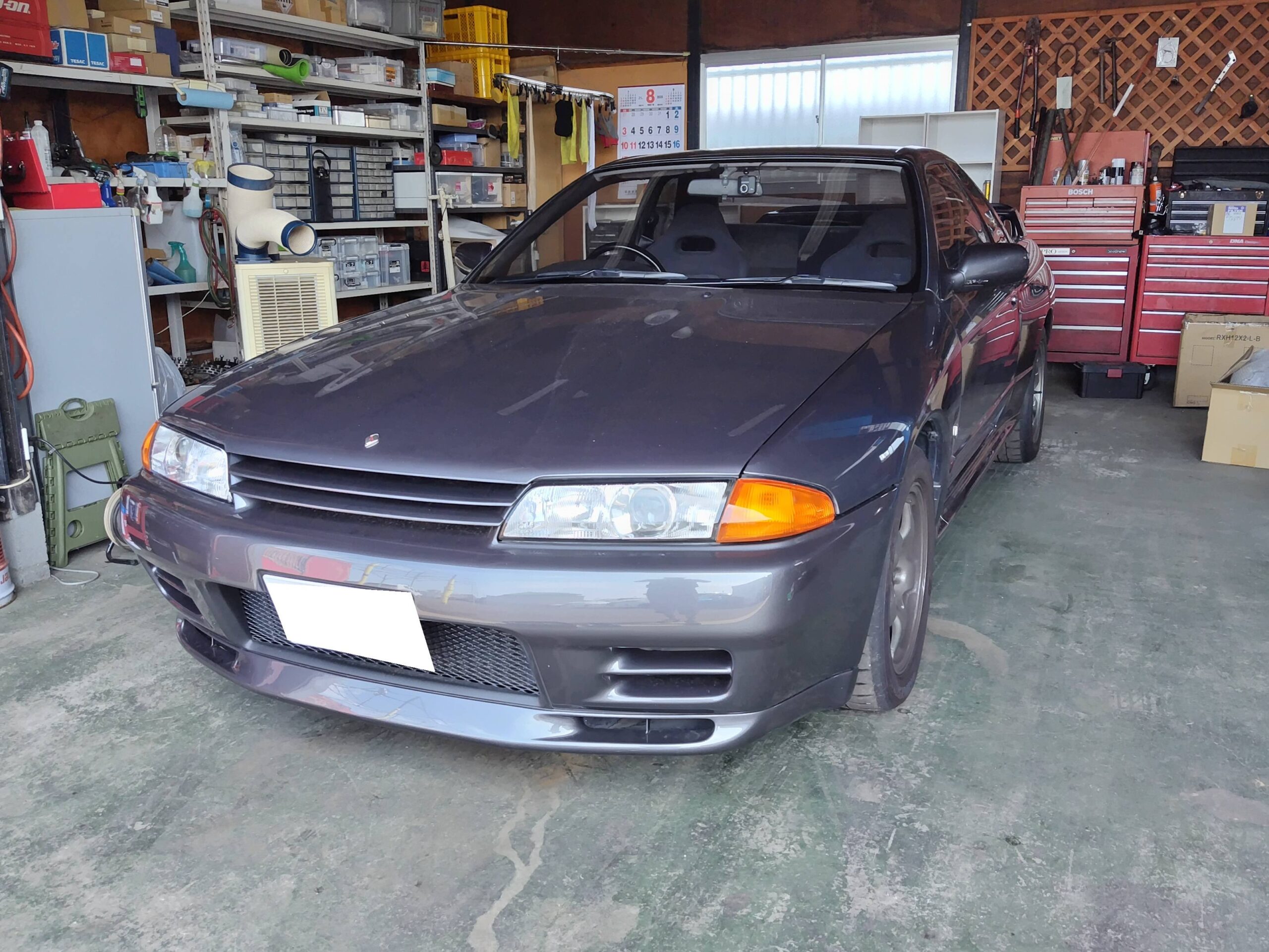 R32GT-R　エアコン修理です。