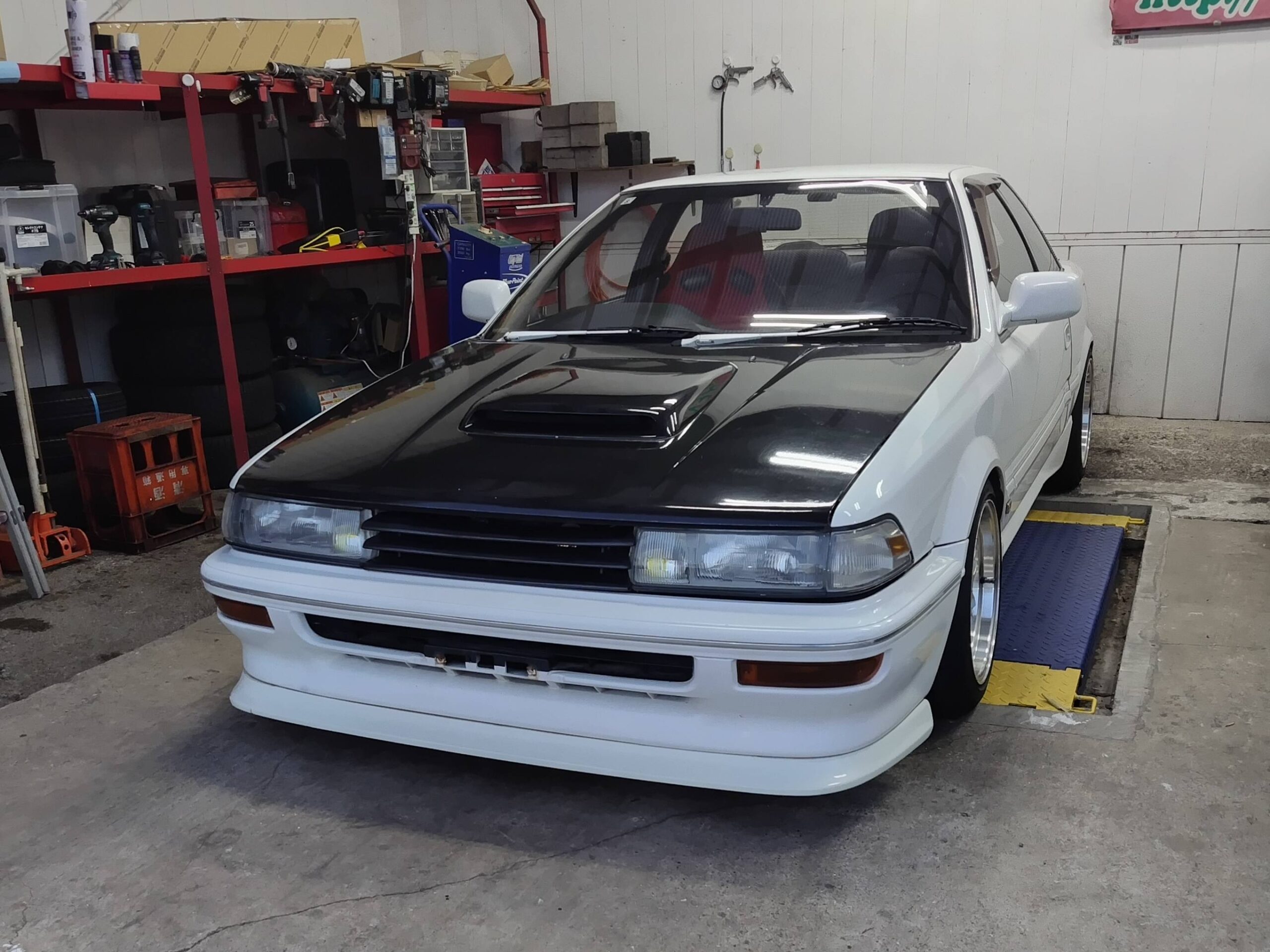 AE92　レビン　サクションパイプの修理です。